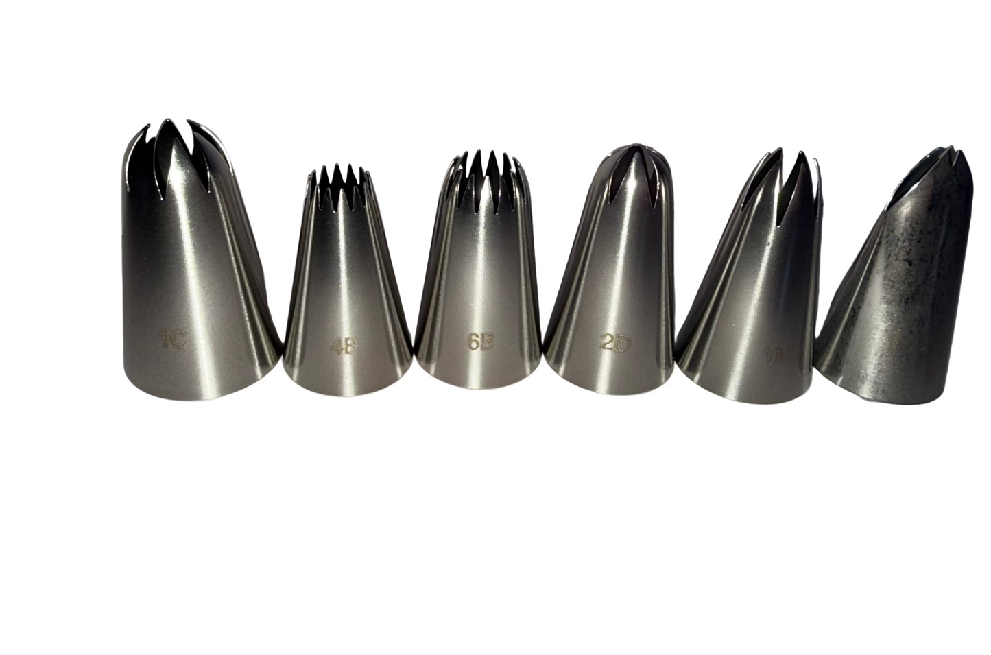 Set of 6 Piping tips/set de 6 duyas