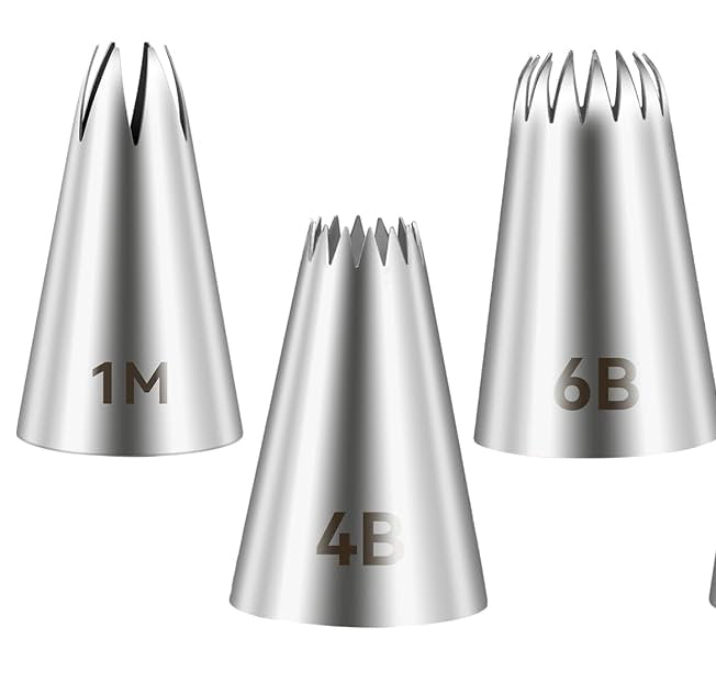 Set of 6 Piping tips/set de 6 duyas