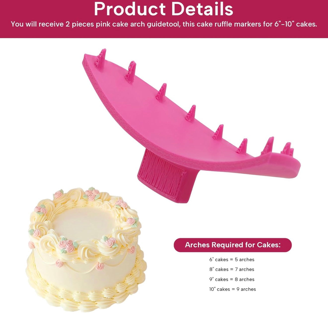 2 PCS Cake Arch Guide Tool,