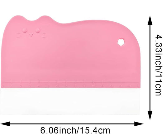 1 raspador más suave para tartas que incluye 3 raspadores transparentes,